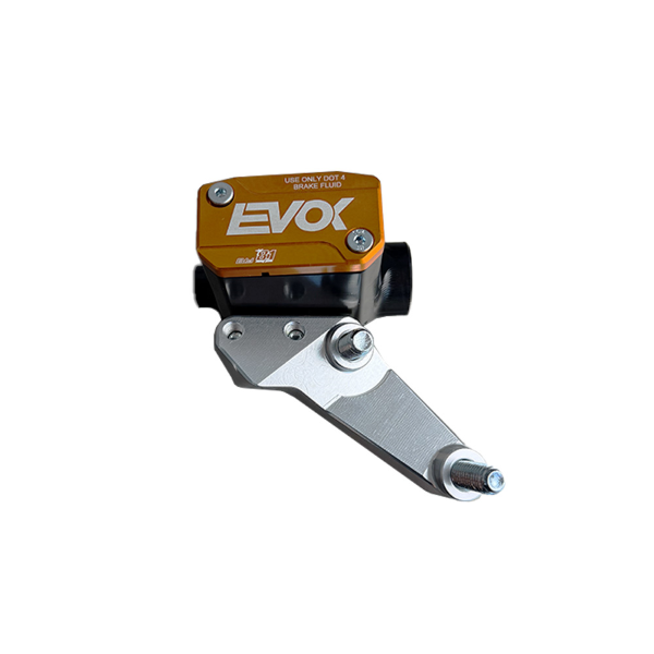 Pompa freno idraulica Evok iron brake P11 in alluminio nero ed arancio Vespa 50 Special