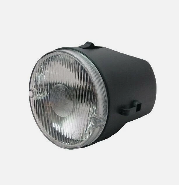 Faro fanale gruppo ottico anteiore con calotta nera e ganci in plastica Piaggio Si 50 con frecce