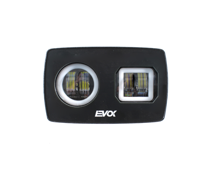 Faro fanale anteriore iron led Evok lato sinistro Piaggio Ape 50 modello due fari