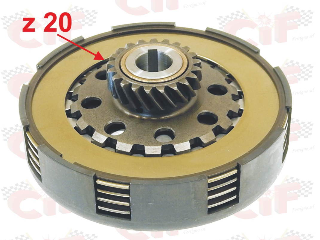 Gruppo frizione a 4 dischi completo z20 denti Piaggio vespa PX 125 dal 1995