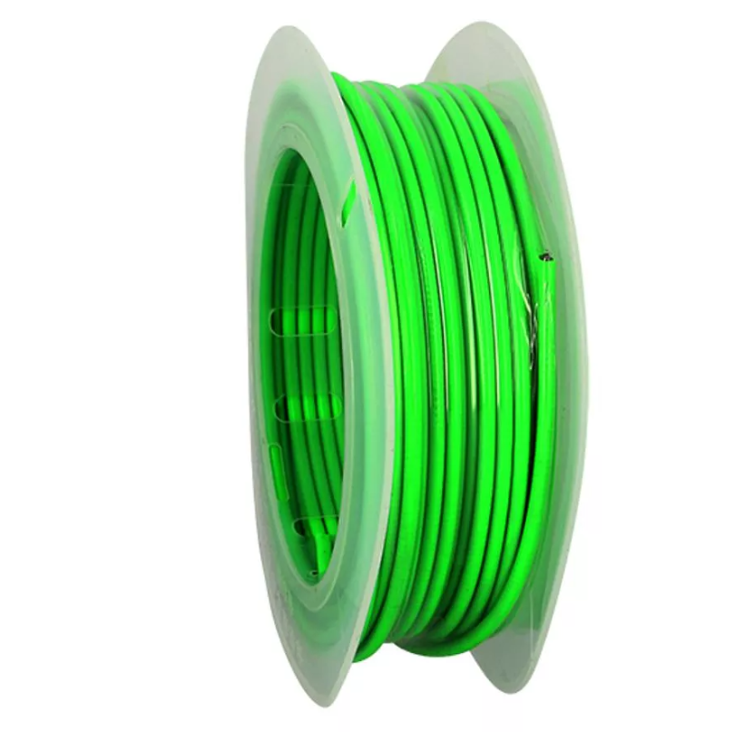 Guaina verde fluo con interno in PVC per cavi acceleratore Vespa Scooter Moto Ciclomotore (1 METRO)