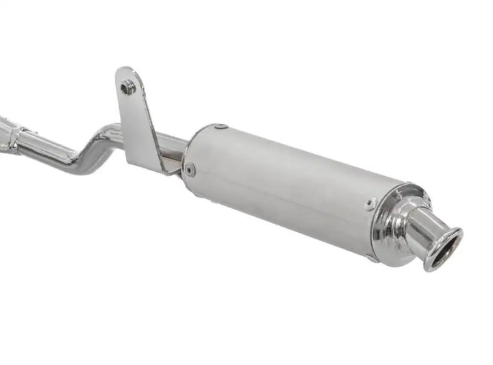 Marmitta scarico espansione Tecno cromata Piaggio Ciao Bravo 50 con collettore da 22mm