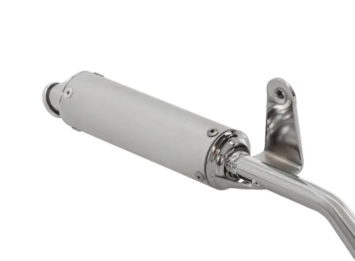 Marmitta scarico espansione Tecno cromata Piaggio Ciao Bravo 50 con collettore da 22mm