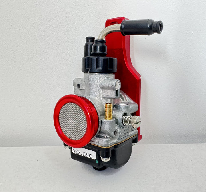 Kit carburatore Dellorto PHBG 21 AD + filtro + collettore MC PROPARTS rosso Piaggio Ciao Si Bravo con carter Malossi MP ONE