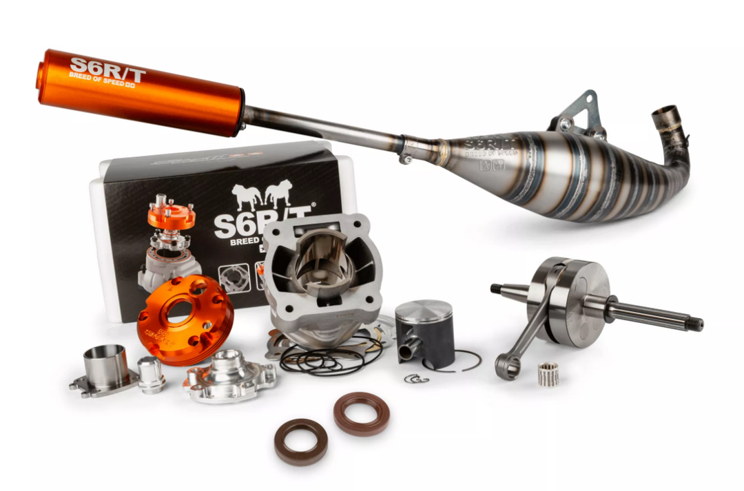 Kit stage 6 cilindro + marmitta + albero motore DRAG RACE R/T FL100 scooter Piaggio a liquido