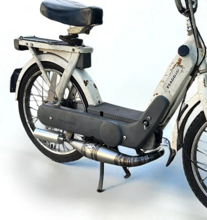 Marmitta scarico espansione DBR GP22 Piaggio Ciao 50 silenziatore in alluminio da 150mm e scarico da 22