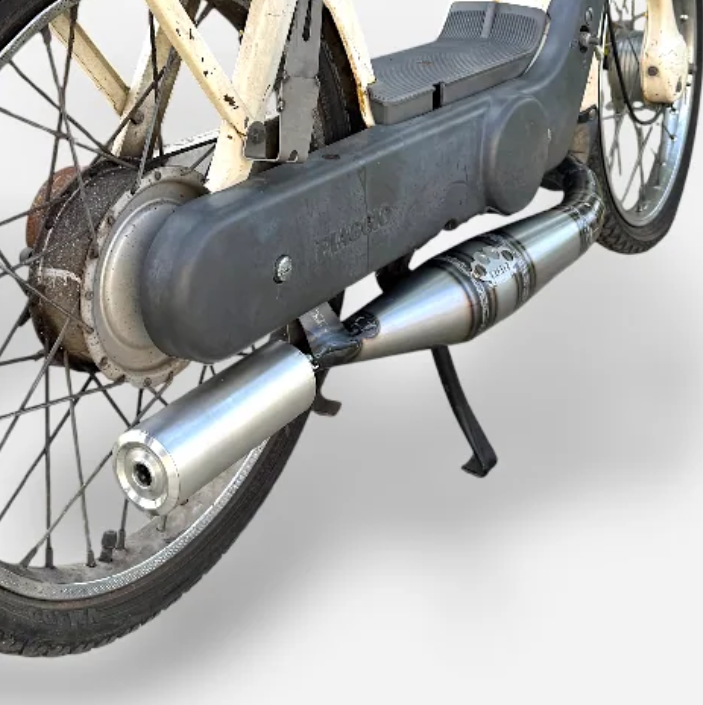 Marmitta scarico espansione DBR GP22 Piaggio Ciao 50 silenziatore in alluminio da 150mm e scarico da 22