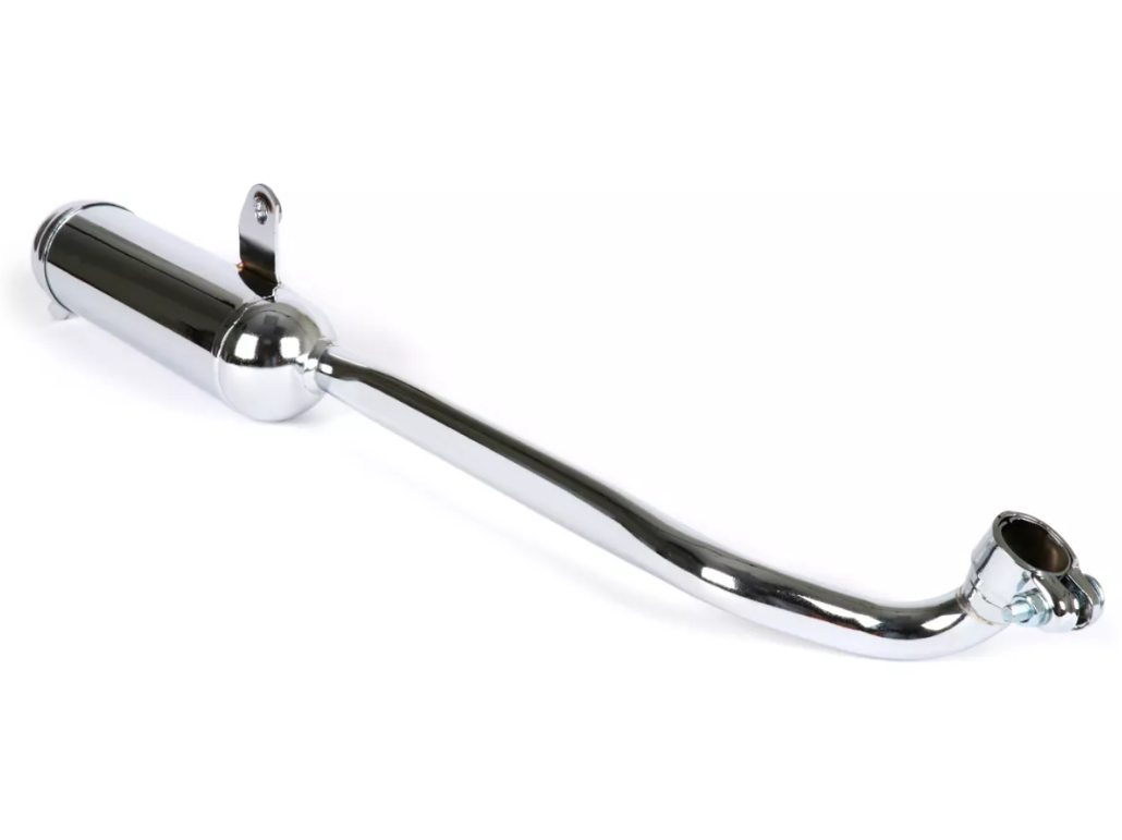 Marmitta scarico terminale Tecno cromata per Ciclomotori Piaggio Ciao Bravo 50 scarico 22mm