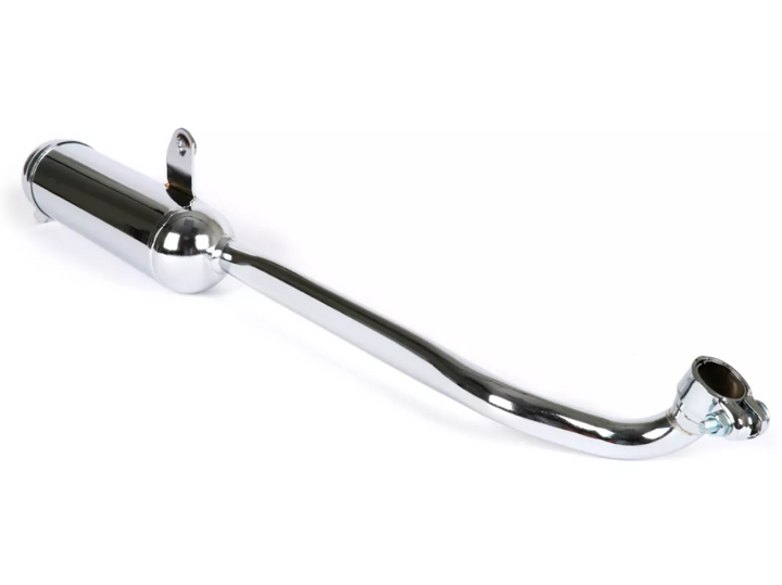 Marmitta scarico terminale Tecno cromata per Ciclomotori Piaggio Ciao Bravo 50 scarico 22mm