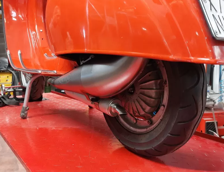 Marmitta scarico espansione VMC EVO RACER stampata 52-S Vespa Special L N R 125 ET3