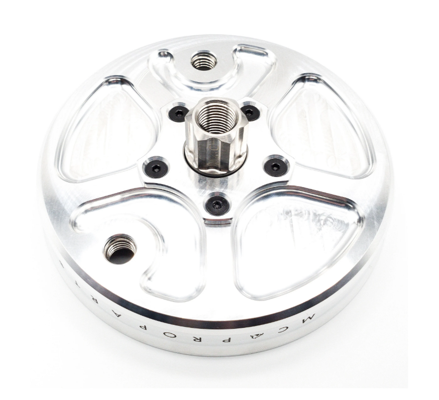 Piastra completa di cuscinetto supporto ruota posteriore MC PROPARTS Piaggio Boxer 50 argento