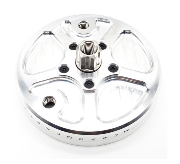 Piastra completa di cuscinetto supporto ruota posteriore MC PROPARTS Piaggio Boxer 50 argento