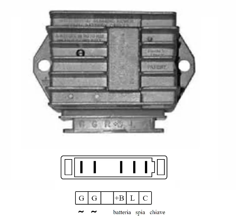 Regolatore di tensione 5 fili originale Ducati Energia Piaggio Ape 50 FL3 EUROPA MIX RST 1996-2017