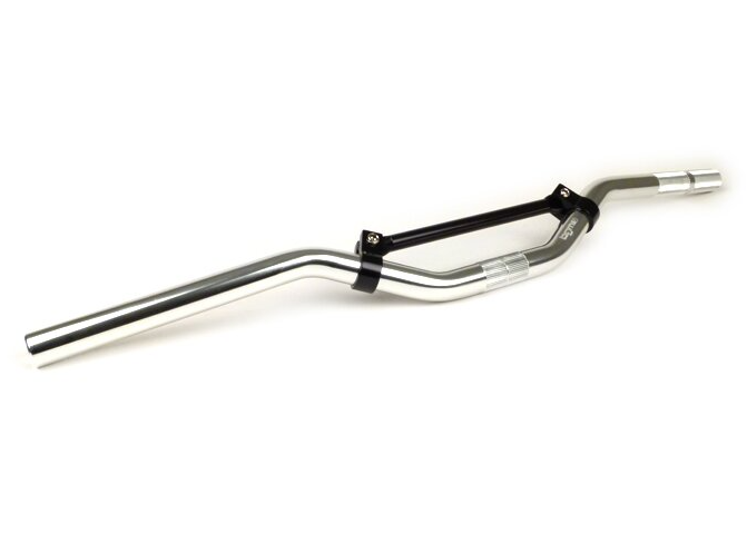 Manubrio stile moto cromato completo di rinforzo per Piaggio Bravo Superbravo 50