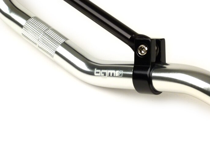 Manubrio stile moto cromato completo di rinforzo per Piaggio Bravo Superbravo 50