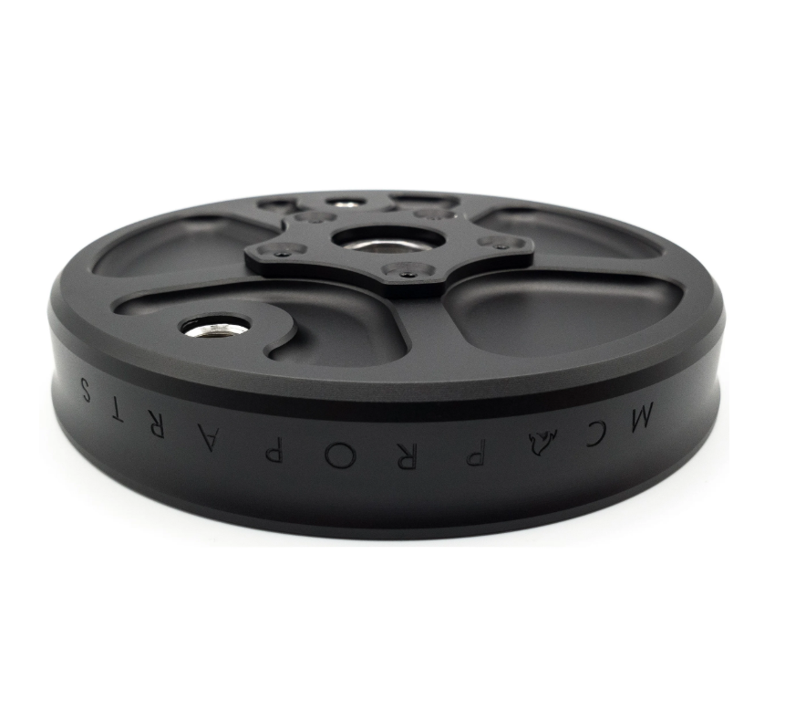 Piastra completa di cuscinetto supporto ruota posteriore MC PROPARTS Piaggio Boxer 50 nero