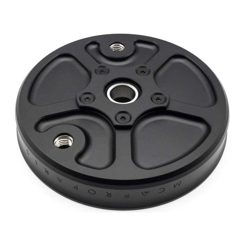 Piastra completa di cuscinetto supporto ruota posteriore MC PROPARTS Piaggio Boxer 50 nero