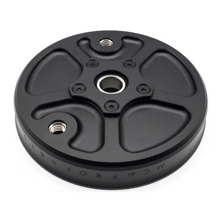 Piastra completa di cuscinetto supporto ruota posteriore MC PROPARTS Piaggio Boxer 50 nero