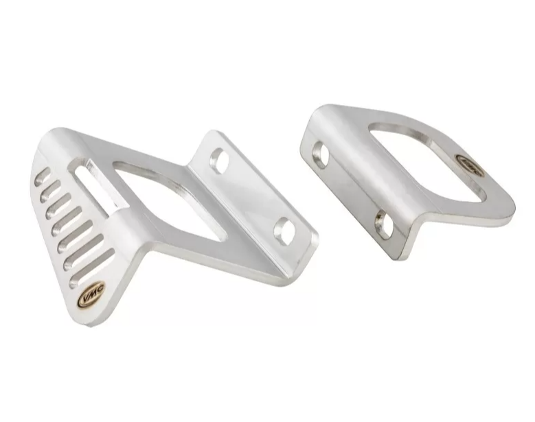Coppia staffe pedana per fissaggio tanica di scorta / borsa Vespa 50 90 125 150 160 180 200