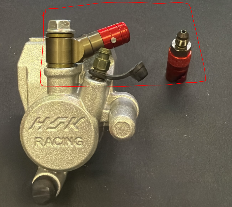 Raccordo connettore sgancio rapido pinza olio freni Piaggio Ciao Si Bravo con freni a disco