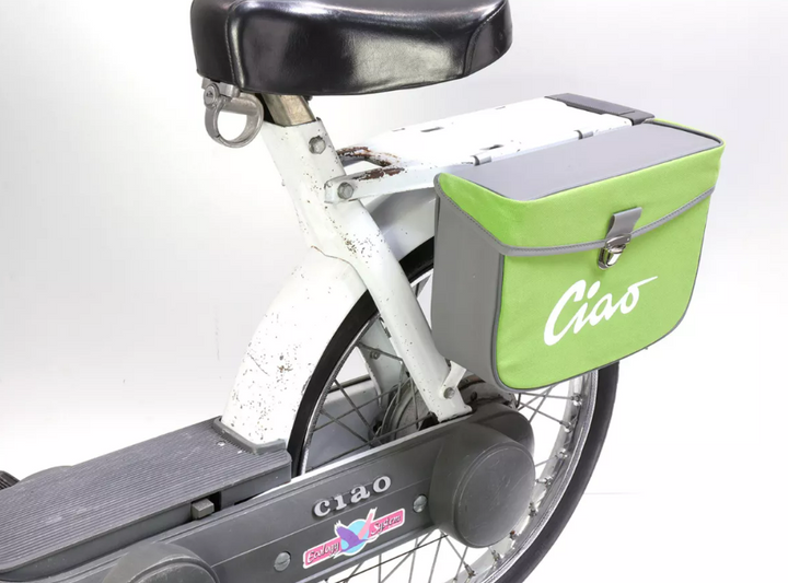 Borsa laterale verde e grigia per Ciclomotori Piaggio Ciao 50 tutti i modelli fino al 1995