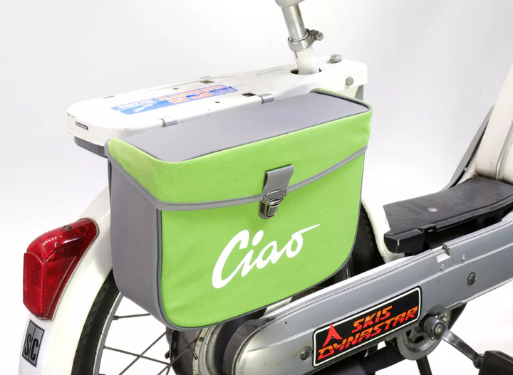 Borsa laterale verde e grigia per Ciclomotori Piaggio Ciao 50 tutti i modelli fino al 1995