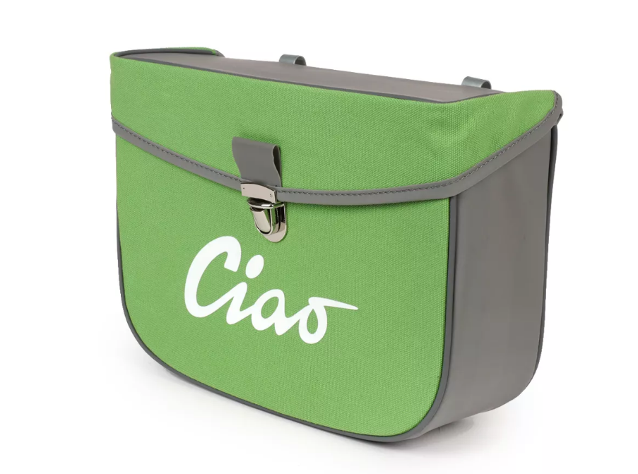 Borsa laterale verde e grigia per Ciclomotori Piaggio Ciao 50 tutti i modelli fino al 1995