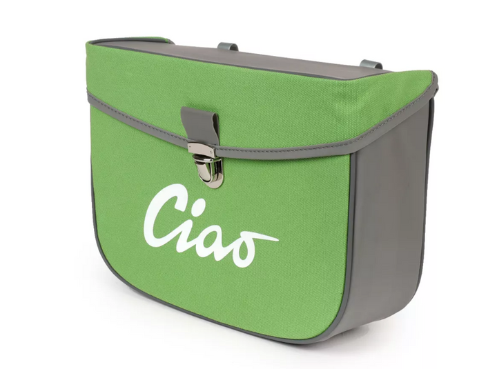 Borsa laterale verde e grigia per Ciclomotori Piaggio Ciao 50 tutti i modelli fino al 1995