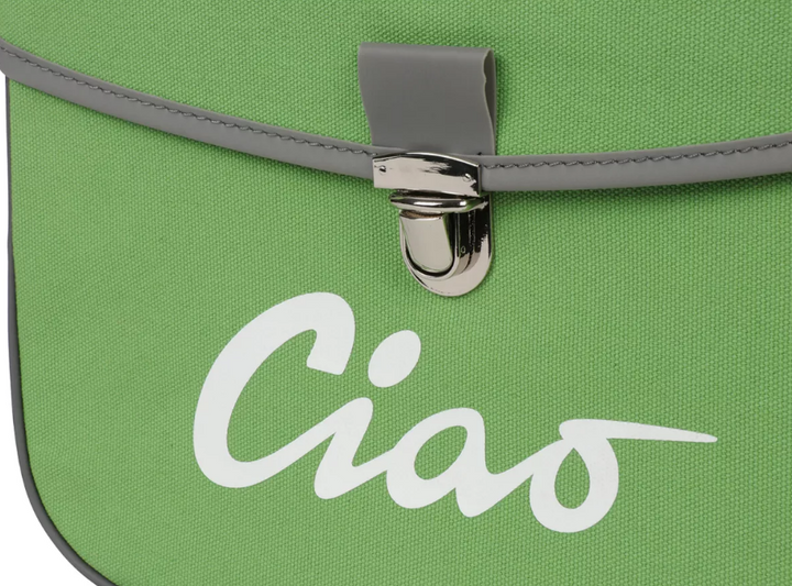Borsa laterale verde e grigia per Ciclomotori Piaggio Ciao 50 tutti i modelli fino al 1995