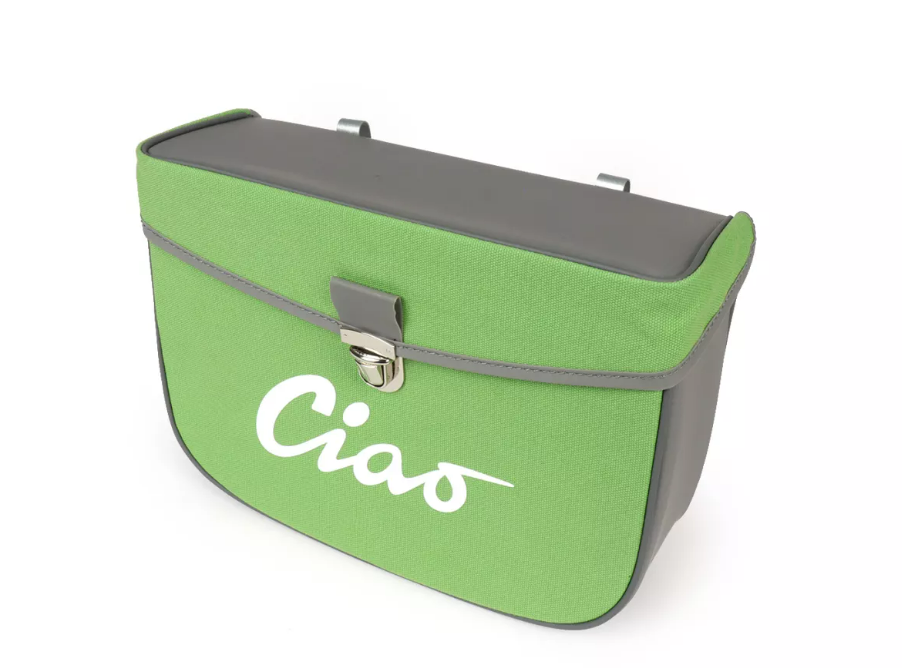 Borsa laterale verde e grigia per Ciclomotori Piaggio Ciao 50 tutti i modelli fino al 1995