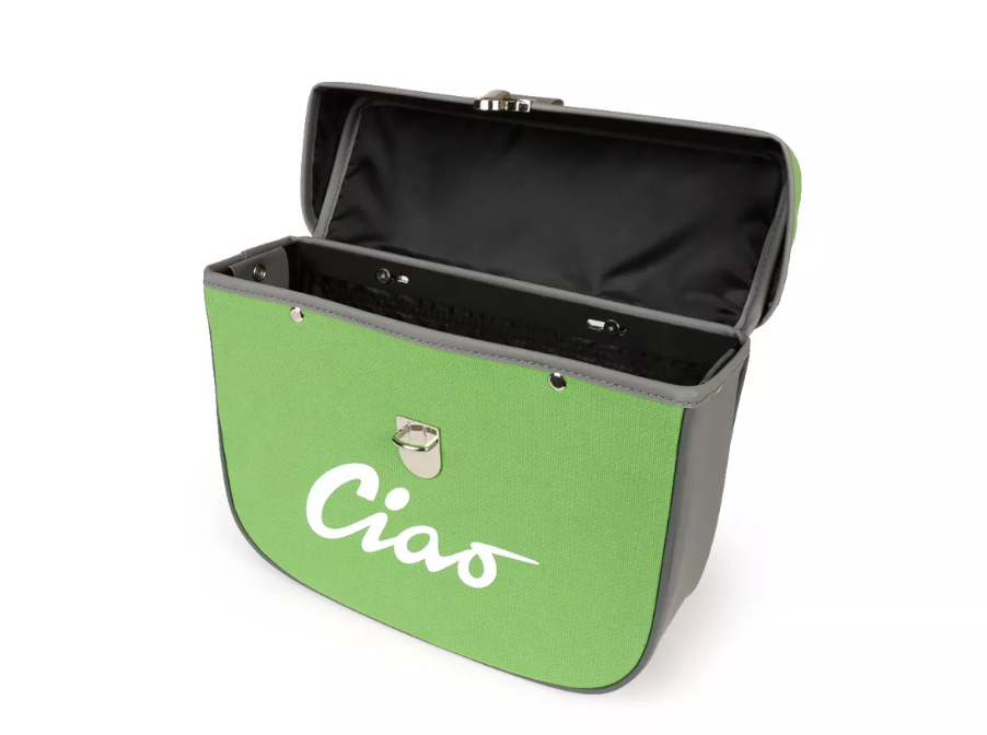 Borsa laterale verde e grigia per Ciclomotori Piaggio Ciao 50 tutti i modelli fino al 1995