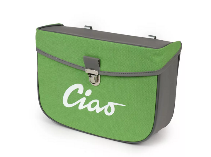 Borsa laterale verde e grigia per Ciclomotori Piaggio Ciao 50 tutti i modelli fino al 1995