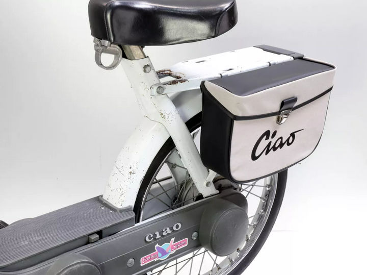 Borsa laterale grigia e nera per Ciclomotori Piaggio Ciao 50 tutti i modelli fino al 1995