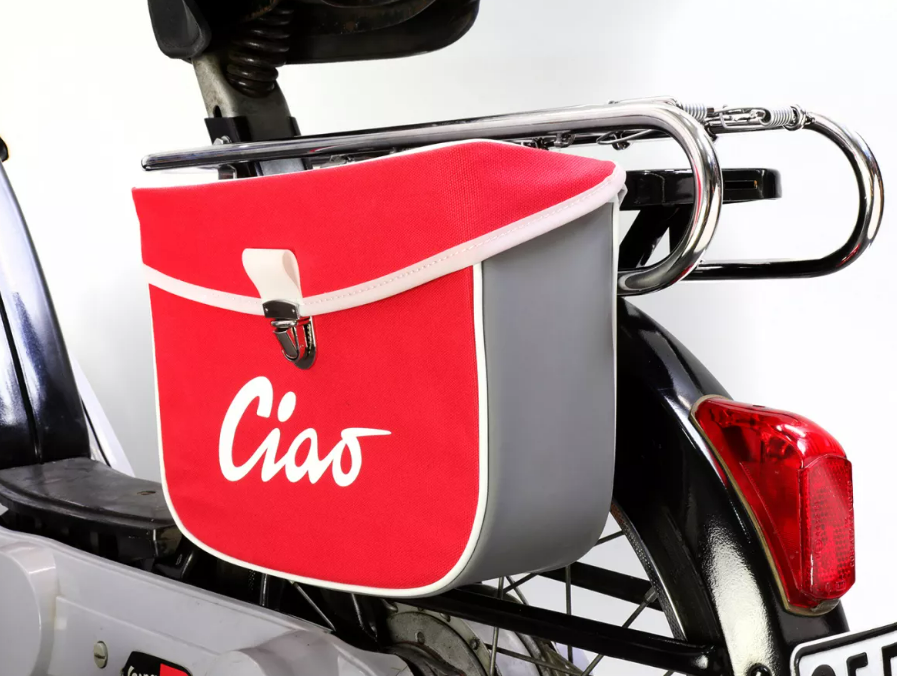 Borsa laterale rossa e grigia per Ciclomotori Piaggio Ciao 50 tutti i modelli fino al 1995