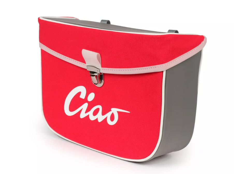 Borsa laterale rossa e grigia per Ciclomotori Piaggio Ciao 50 tutti i modelli fino al 1995