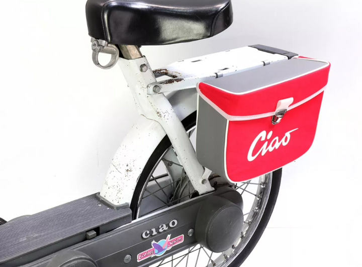 Borsa laterale rossa e grigia per Ciclomotori Piaggio Ciao 50 tutti i modelli fino al 1995