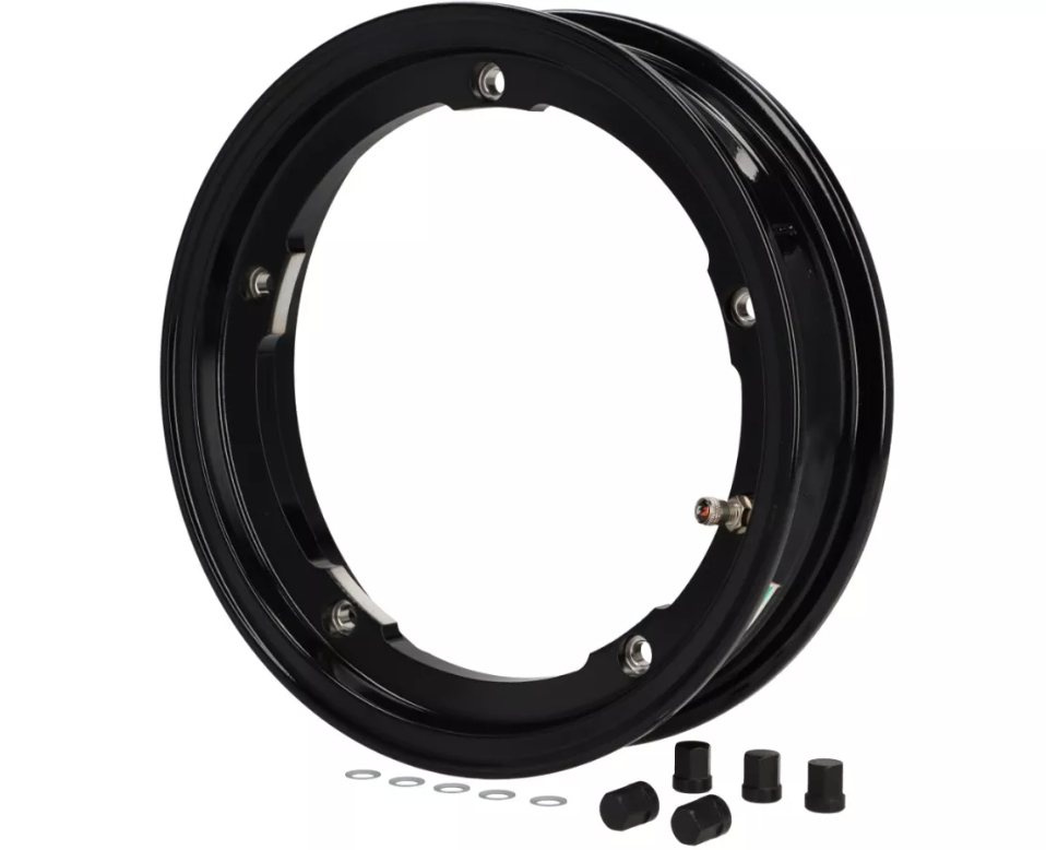 Cerchio cerchione ruota BGM Tubeless nero lucido 2.10-10 Vespa 50 125 150 200 PREORDINA