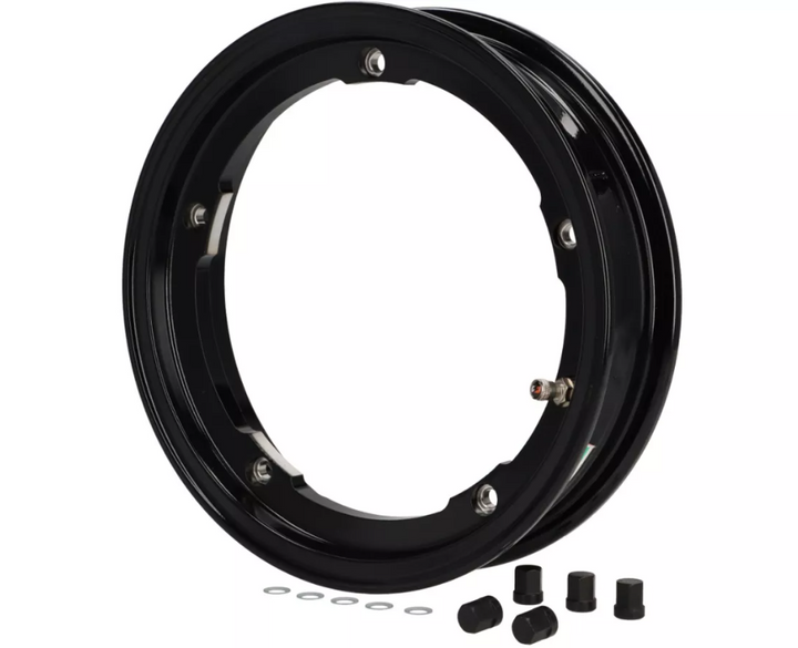 Cerchio cerchione ruota BGM Tubeless nero lucido 2.10-10 Vespa 50 125 150 200 PREORDINA