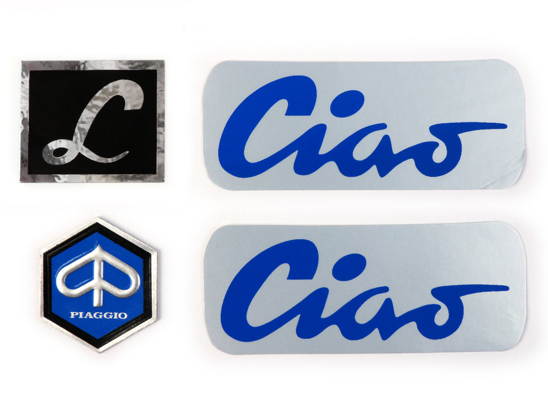 Kit adesivi targhette serbatoio Piaggio Ciao Lusso 50