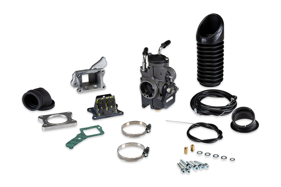Kit impianto alimentazione Malossi carburatore PHBH 30 BD lamellare al carter Vespa PX