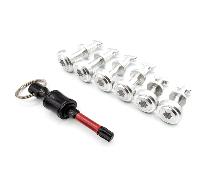 Kit viti perni fianchetti con testa a stella in alluminio cnc Piaggio Ciao P PX PXV PV