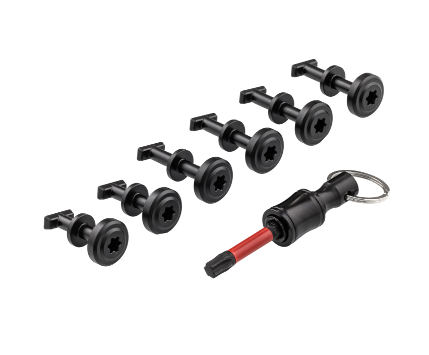 Kit viti perni fianchetti neri anodizzati con testa a stella in alluminio cnc Piaggio Ciao P PX PXV PV