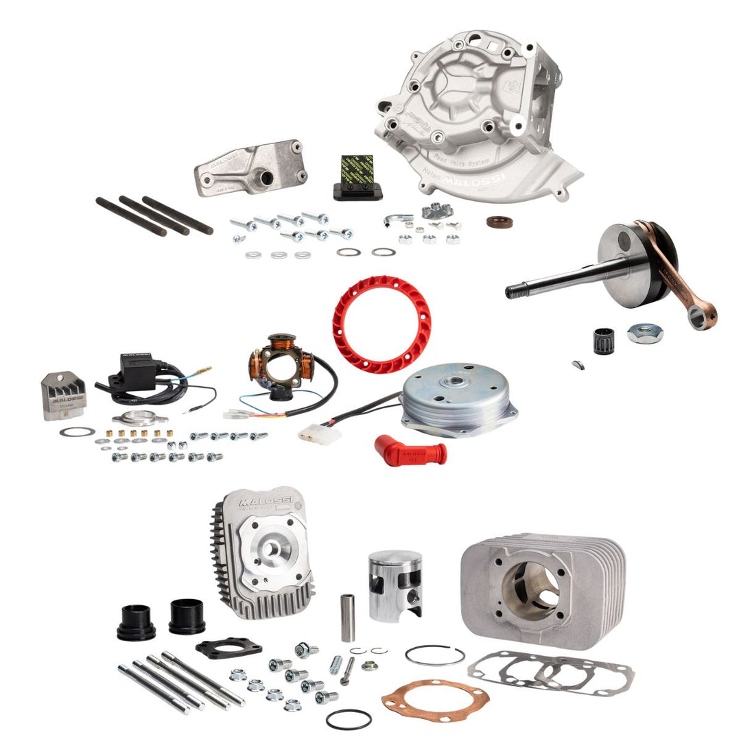 Maxi kit elaborazione Malossi Carter Accensione Albero Cilindro 75cc Piaggio Ciao Si Bravo