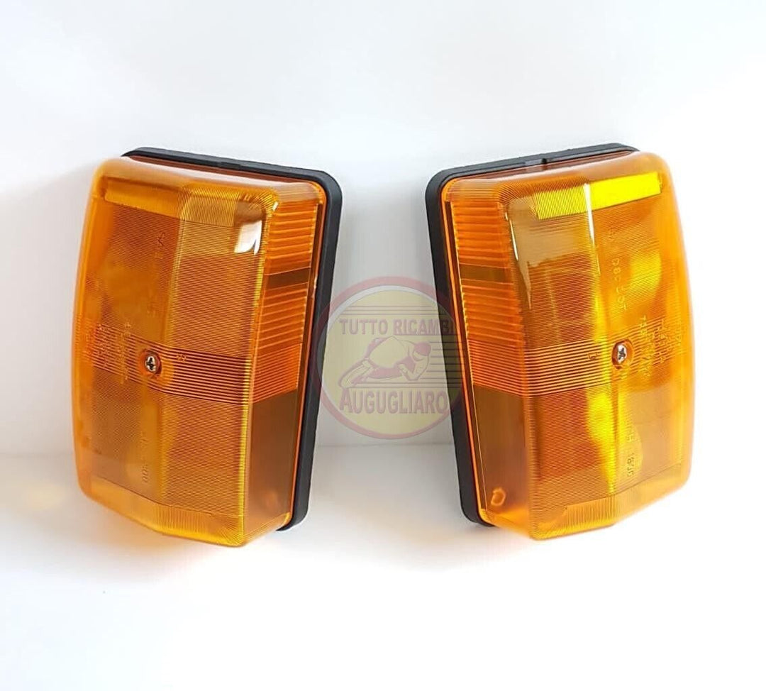 Original Piaggio Ape 50 Turn Signal Indicators – Pair, Left & Right, Orange Gems – 191672