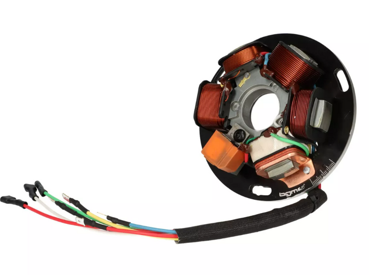 Statore BGM 7 fili Vespa PX PE 125 150 200 versione con batteria (VERIFICATE IL VOSTRO STATORE PRIMA DELL'ACQUISTO)