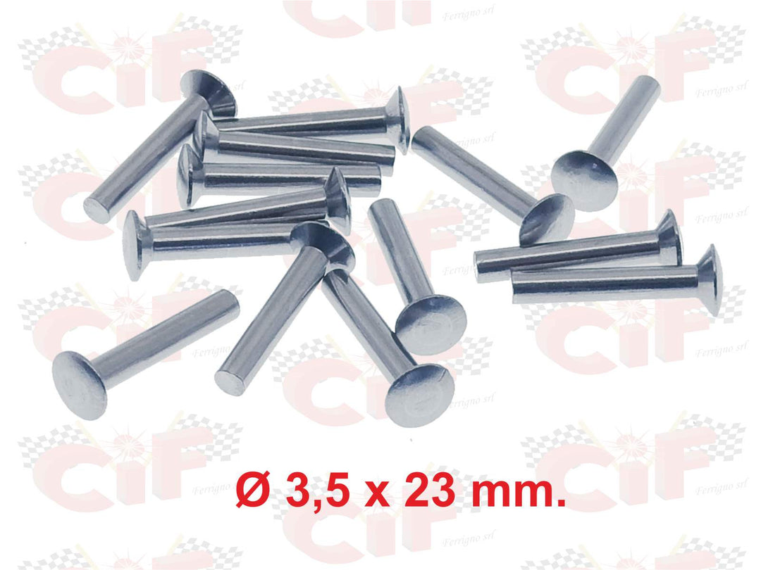 Ribattino in alluminio 3.5X23 per strisce pedana Vespa