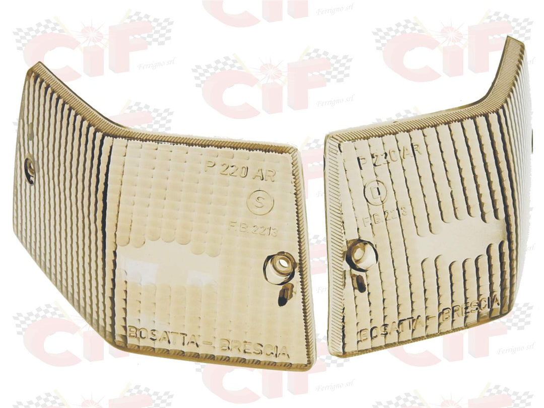 Coppia plastiche frecce posteriori fume' Vespa PX LML 125-150-200