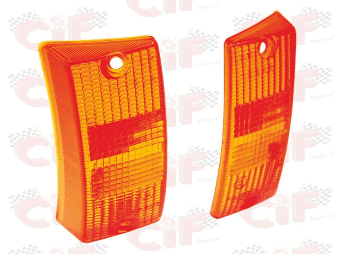 Coppia plastiche arancioni frecce anteriori Vespa PE PX 125 150 200
