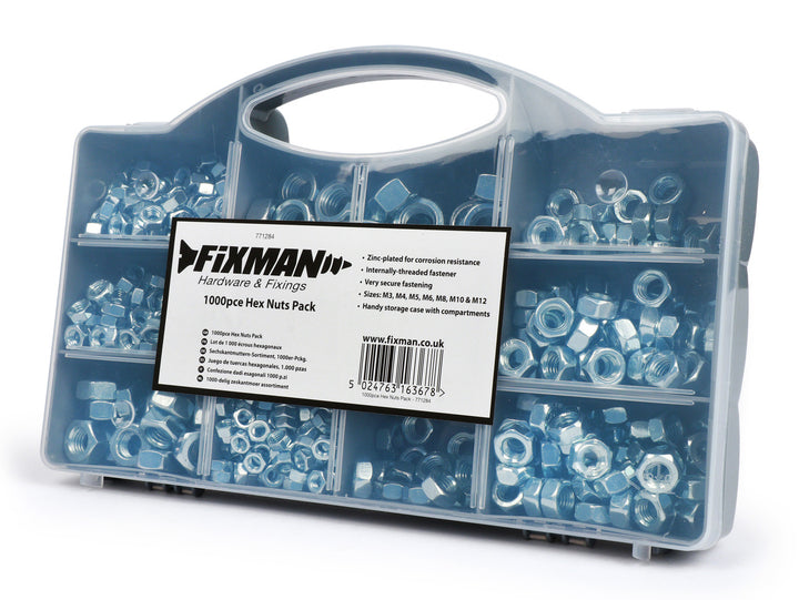 Confezione da 1000 pezzi dadi M4 - M5 - M6 - M8 - M10 - M12