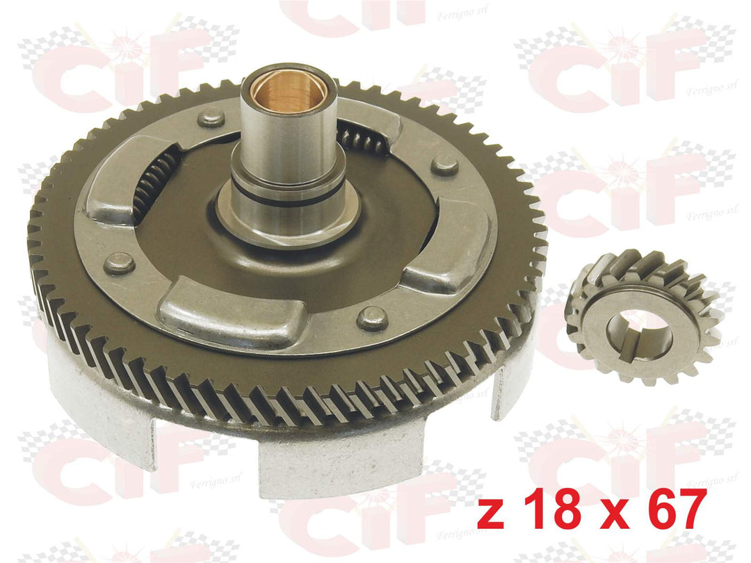 Campana frizione 18 67 denti elicoidali Vespa - Ape 50